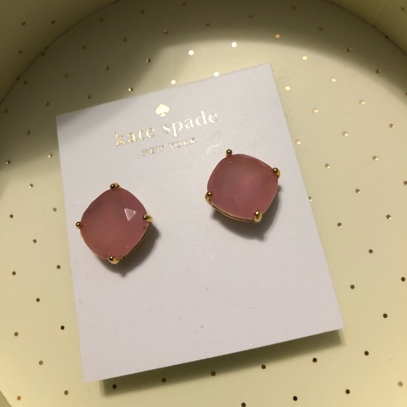 kate spade Jewelry - Large Kate Spade Gumdrop earrings blush pink color